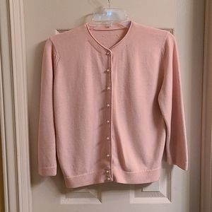 Vintage Petal Cardigan w/Pearls Buttons